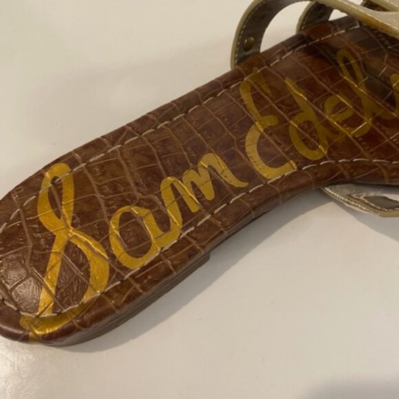 Sam Edelman Gold slide sandals Size 7.5 - Picture 4 of 8
